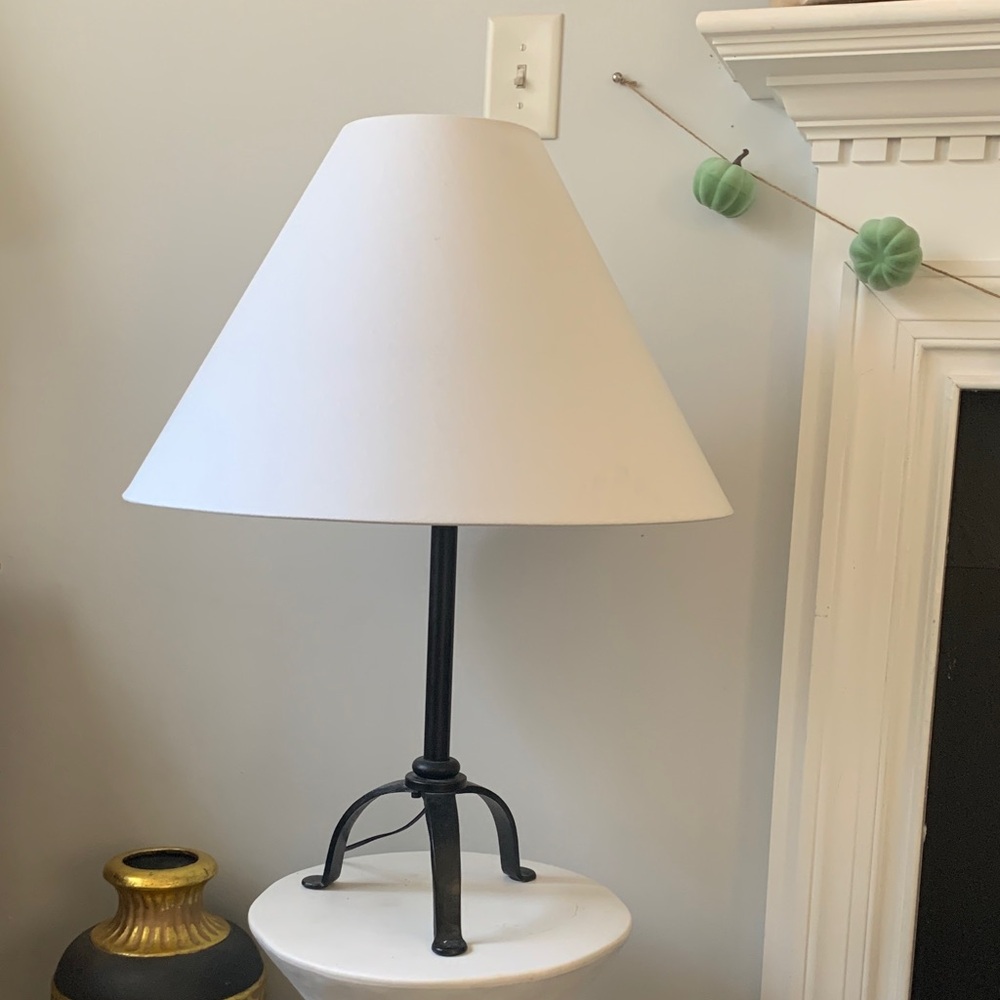 Set of two lampshades white‎ large cone shape 22” diameter